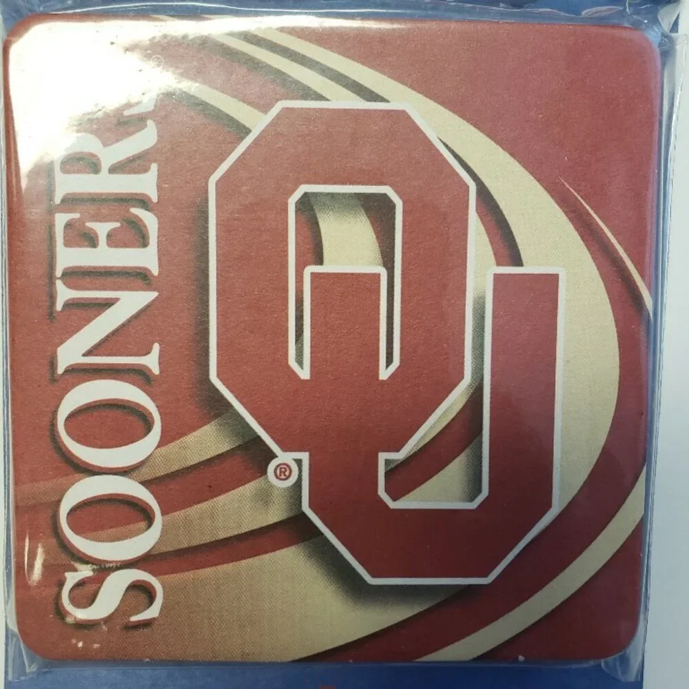 NCAA Oklahoma Sooners Lot of 2 Packs Beverage Coasters Parties Tailgating Dorms
